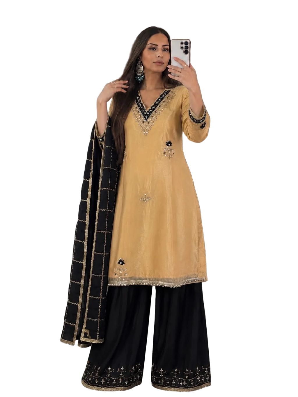 Simple Duo Coloured Sharara