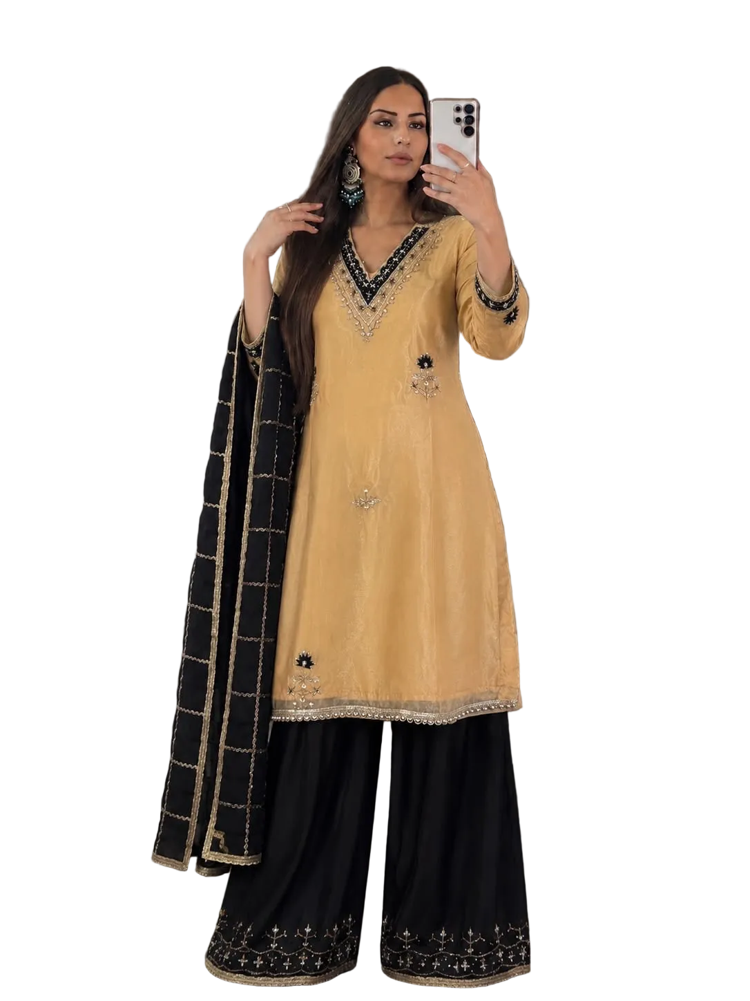 Simple Duo Coloured Sharara