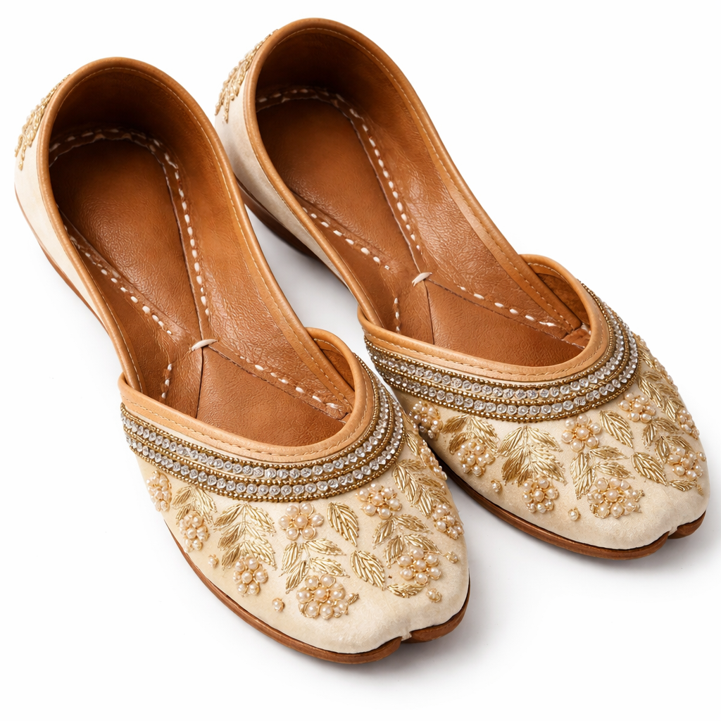 Golden Shimmer Pearl Jutti