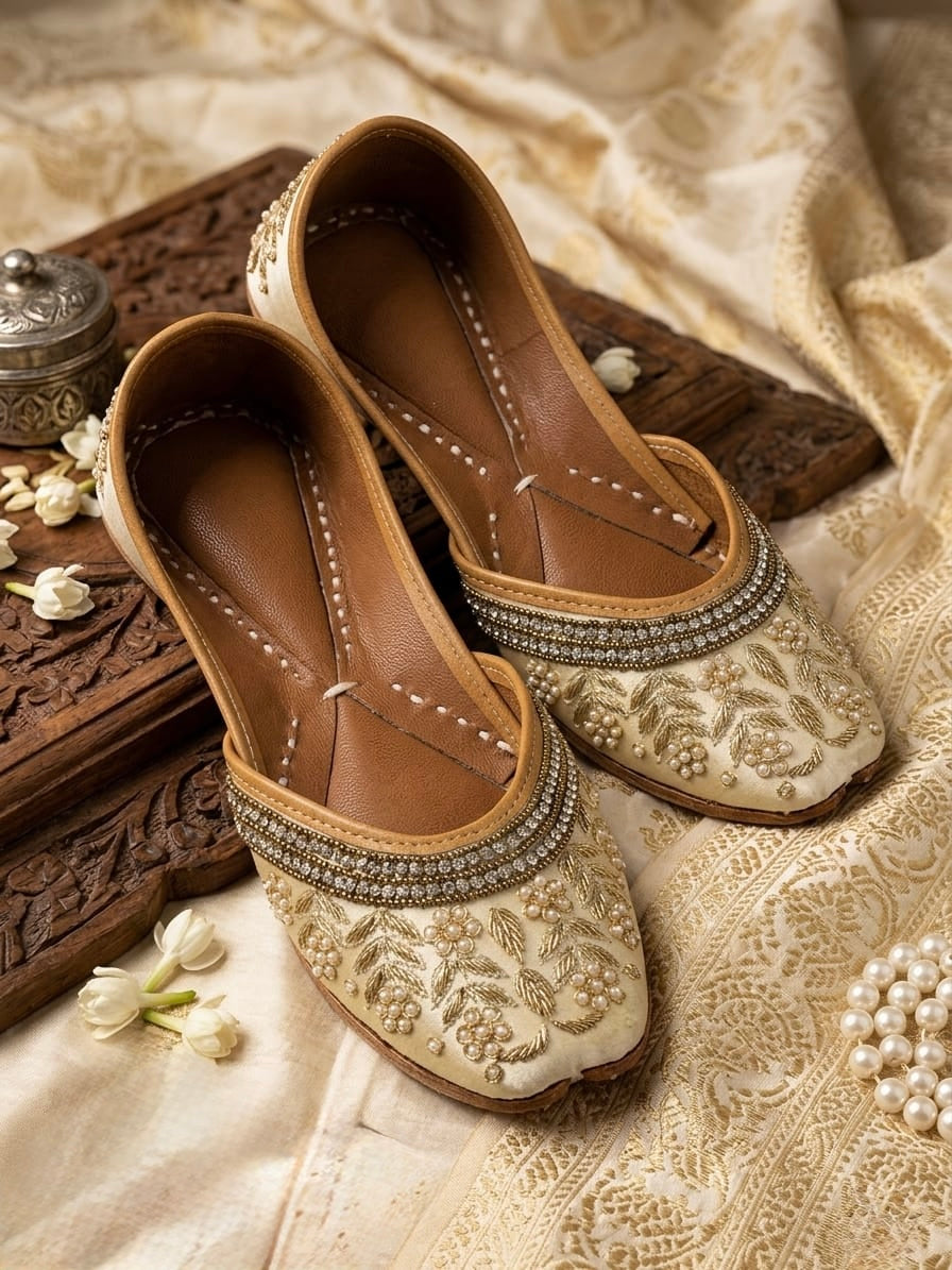 Golden Shimmer Pearl Jutti