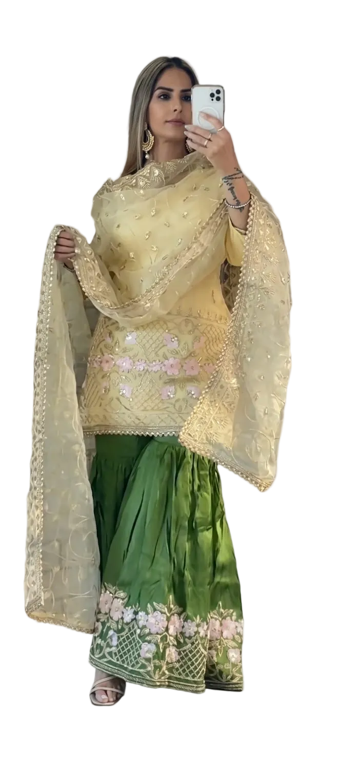 Haldi Mehndi Garara Outfit