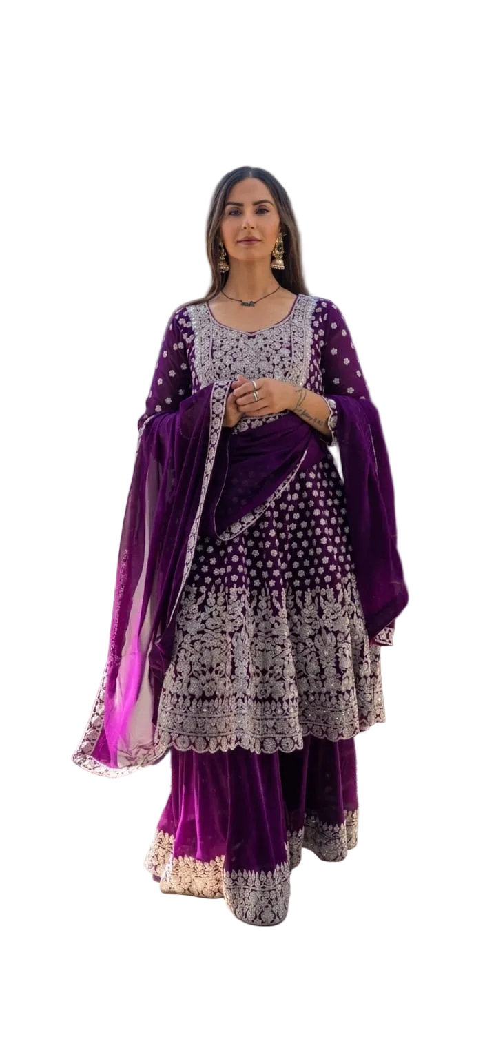 Elegant Frock Style Suit
