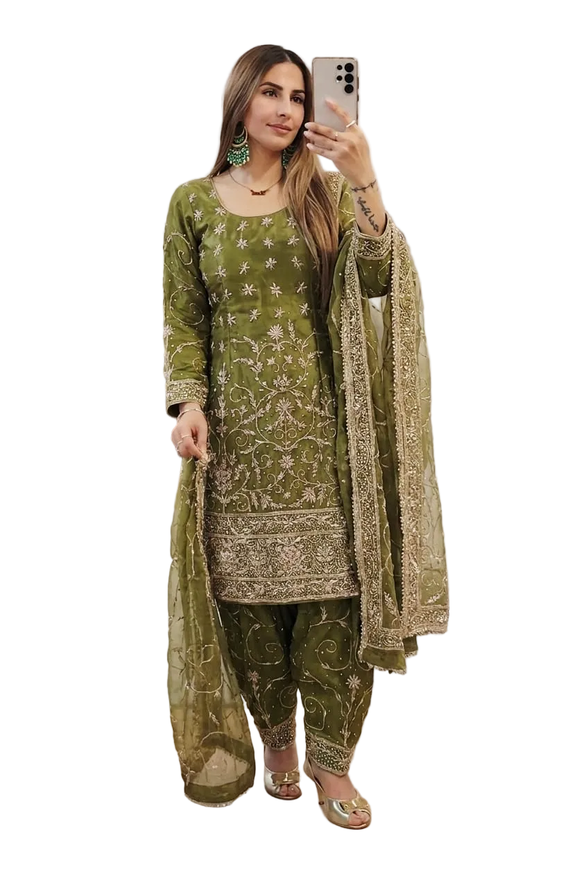 Dabka Work Pure Fabric