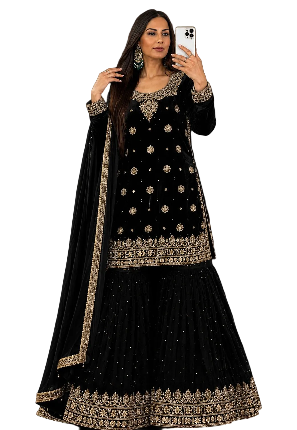 Black Garara In Fendi Silk