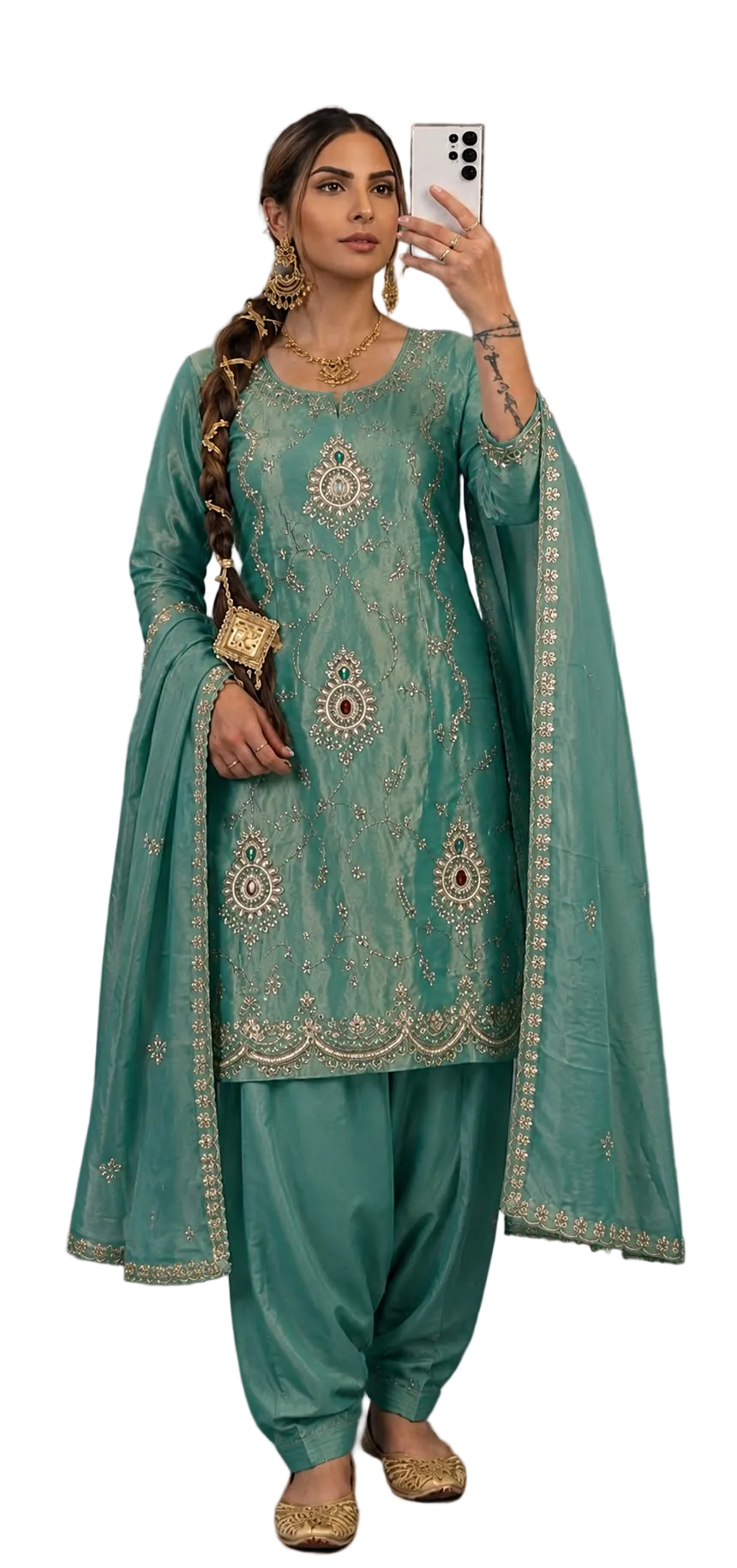 Elegant Stone Handwork Salwar Suit