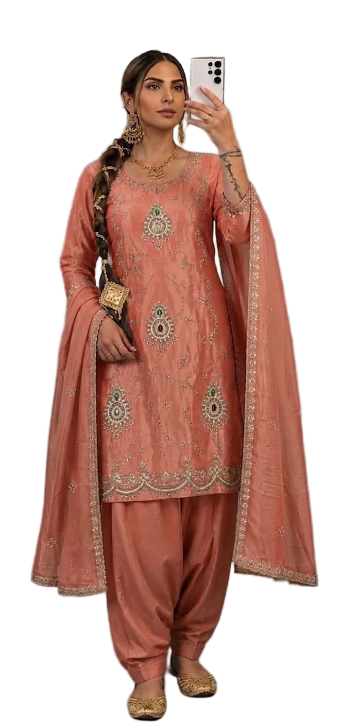 Elegant Stone Handwork Salwar Suit