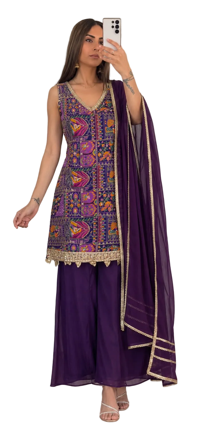 Purple Rajasthani Glamour Sharara