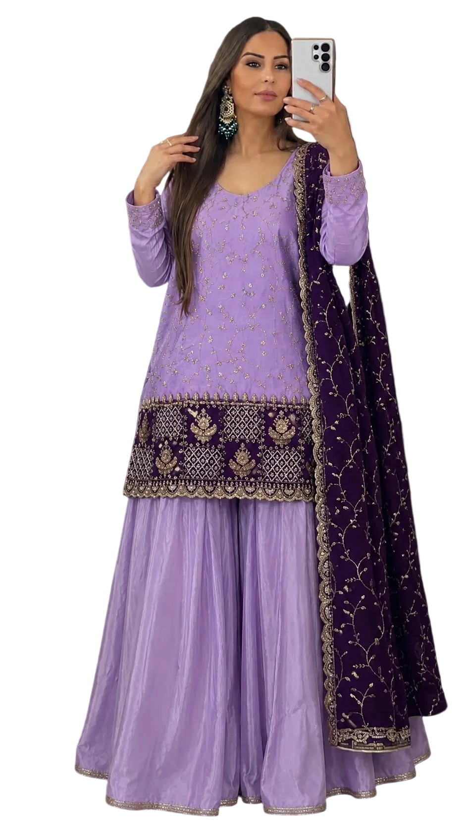 Duo Coloured Magestic Sharara