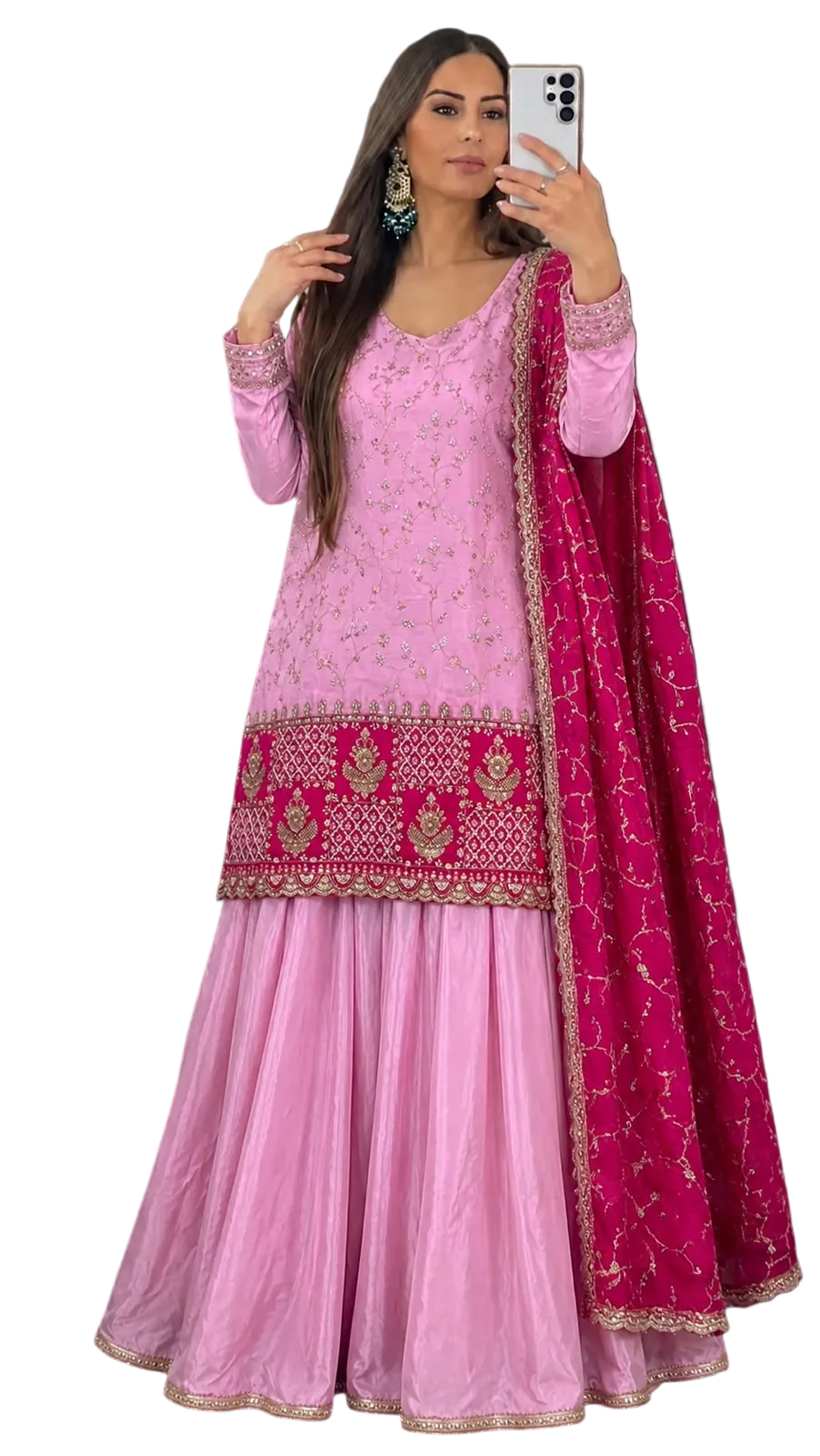 Duo Coloured Magestic Sharara