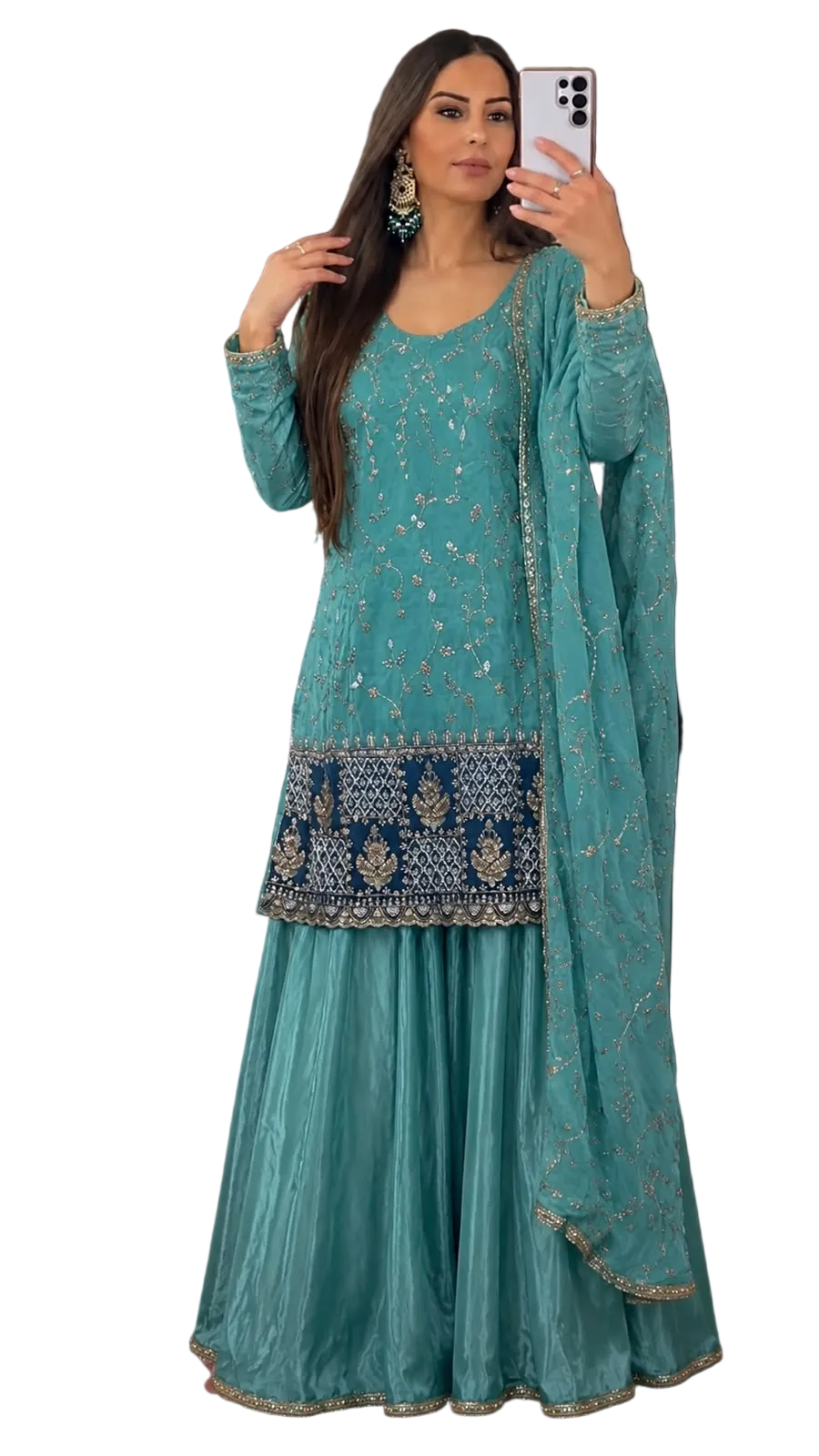 Duo Coloured Magestic Sharara