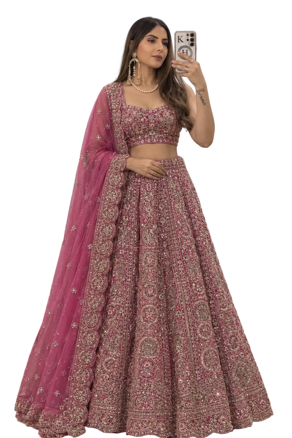 Pink Heavy Fashion Lehenga