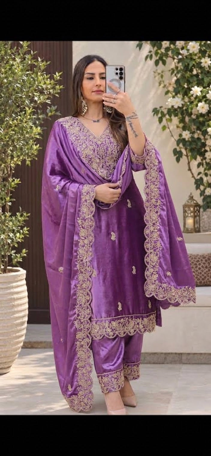 Velvet Silk Suit