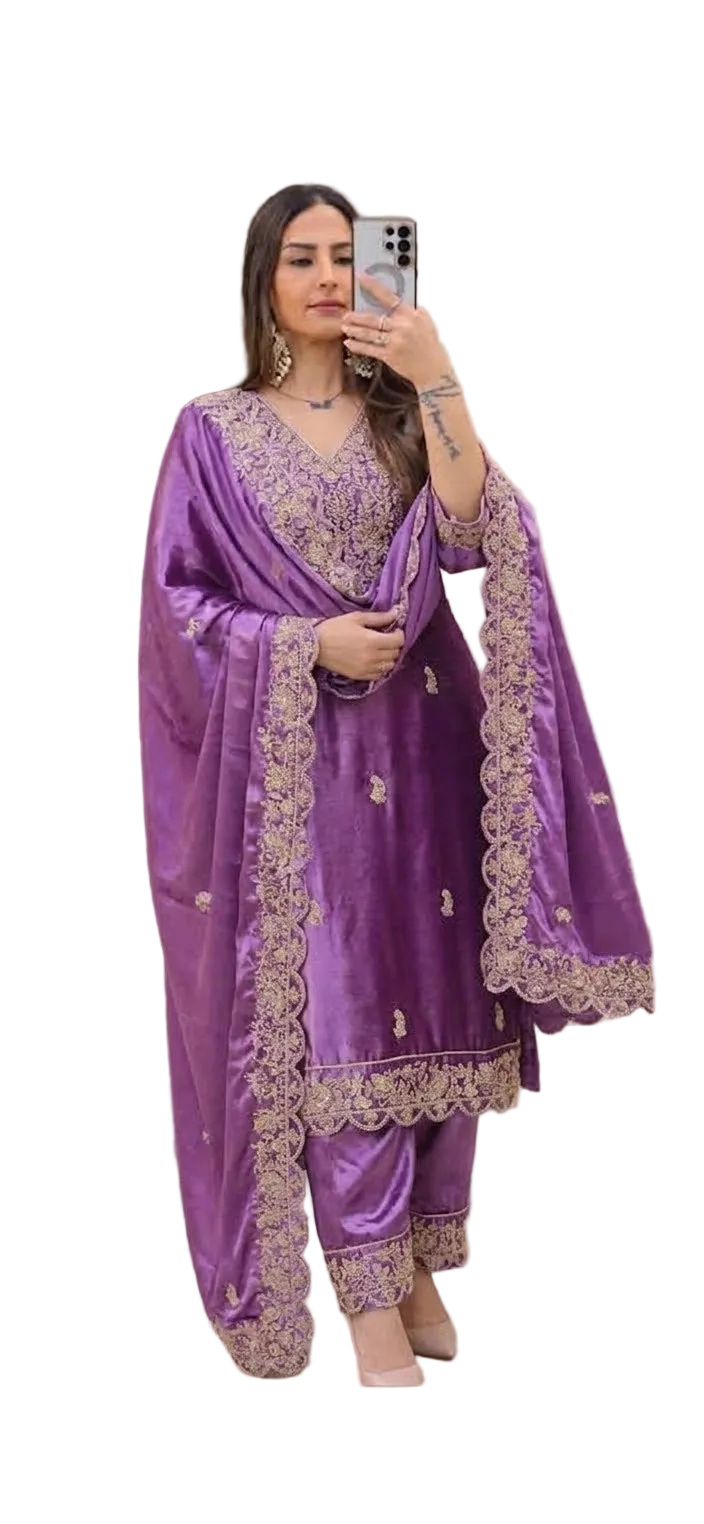 Velvet Silk Suit