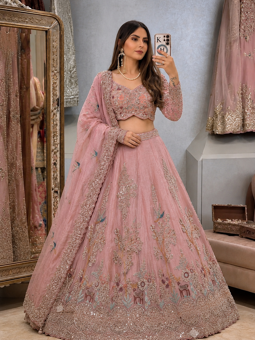 Heavy Handcrafted Lehenga