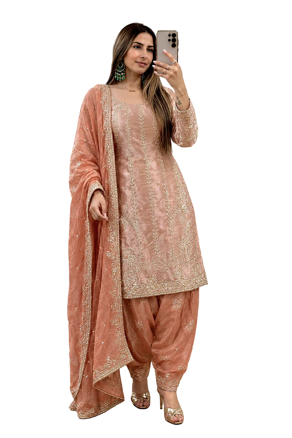 Giraffe Silk Crepe Combination