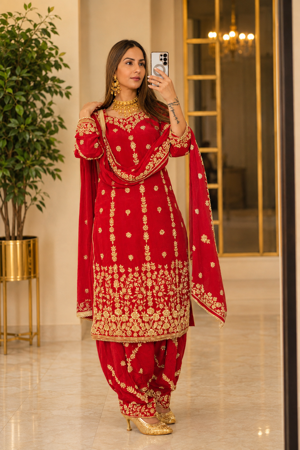 Bridal Suit Pure Fabric Dabka Work