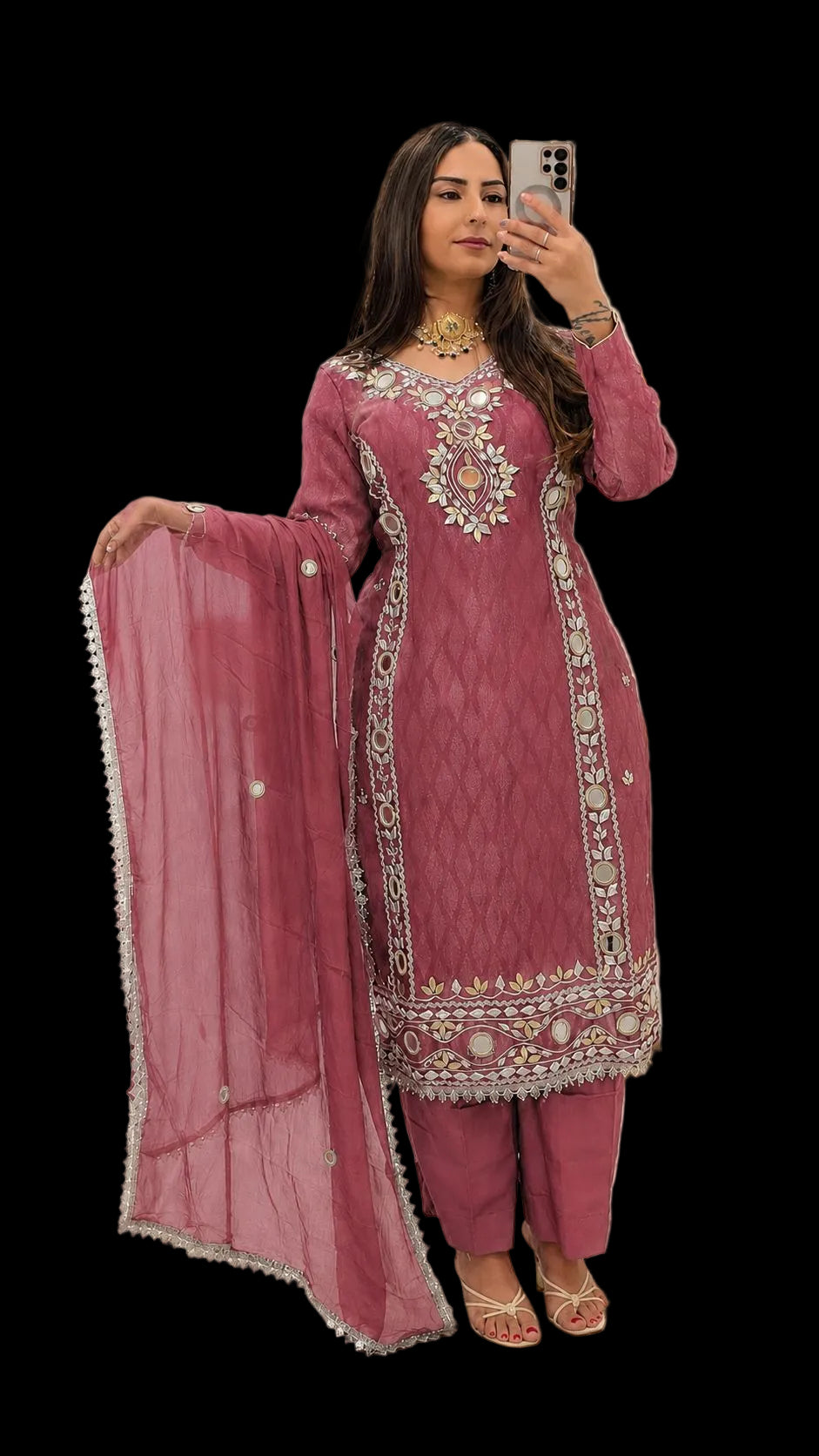 GotaPatti Mirror Plazzo Pant