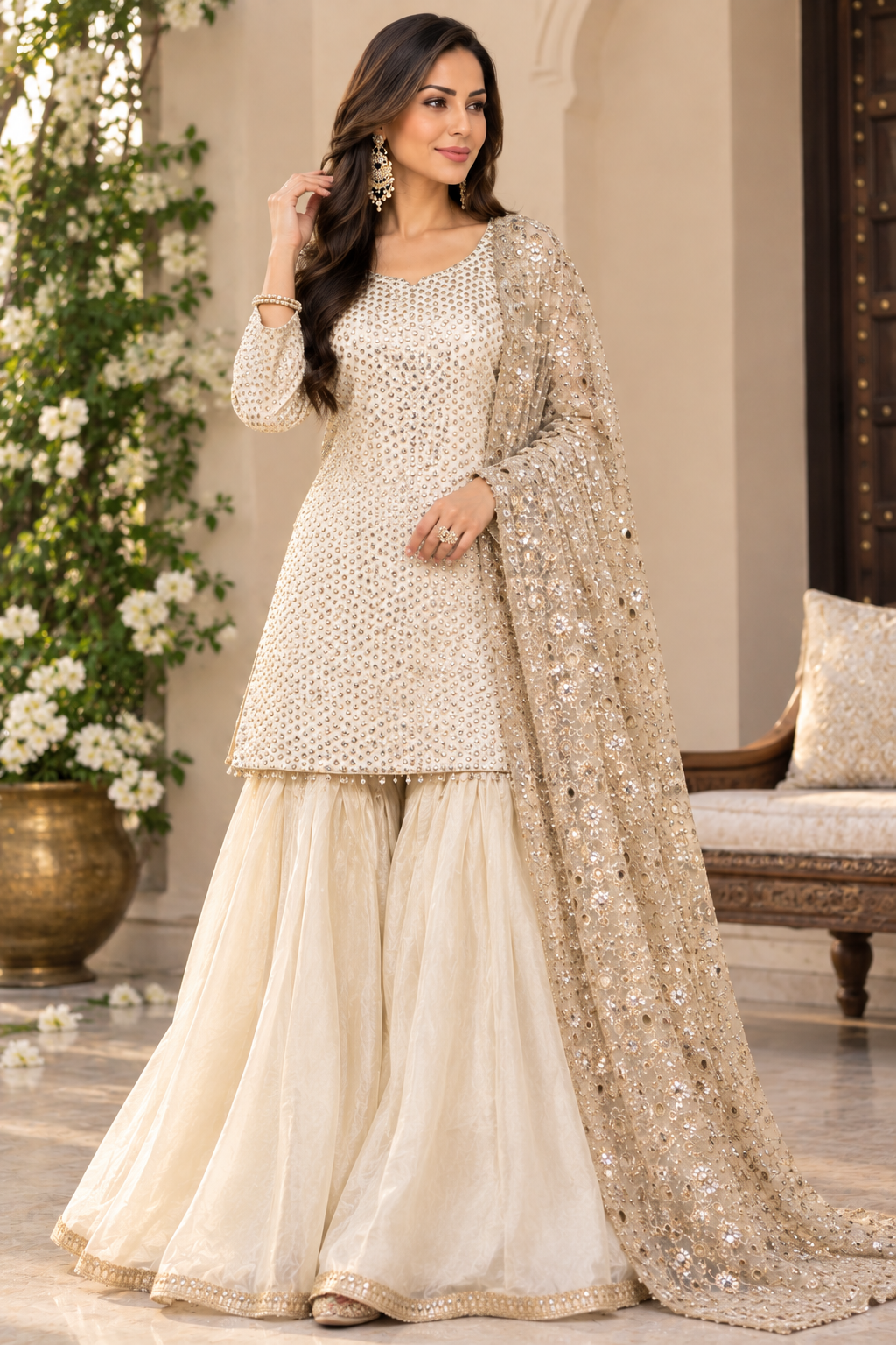 Ivory Handcrafted Dress