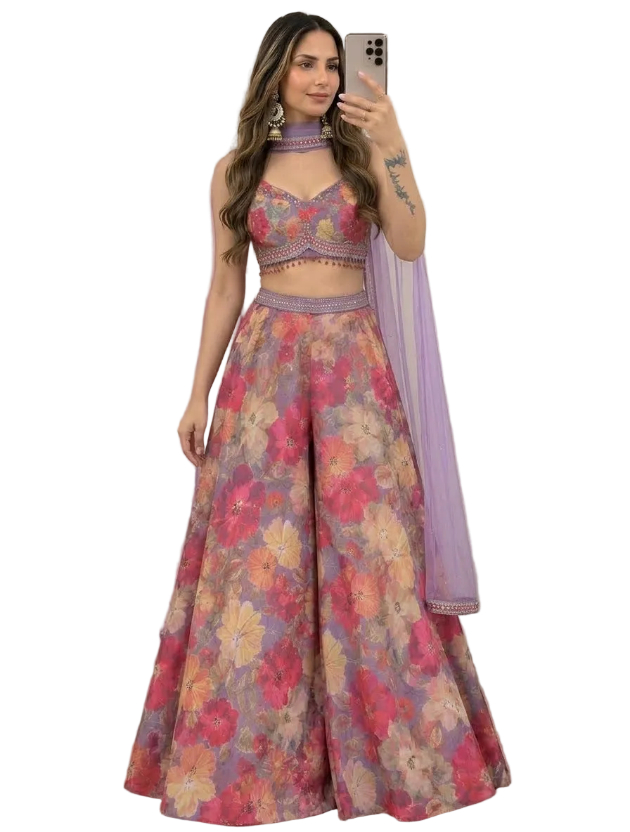 Satin Floral Dress
