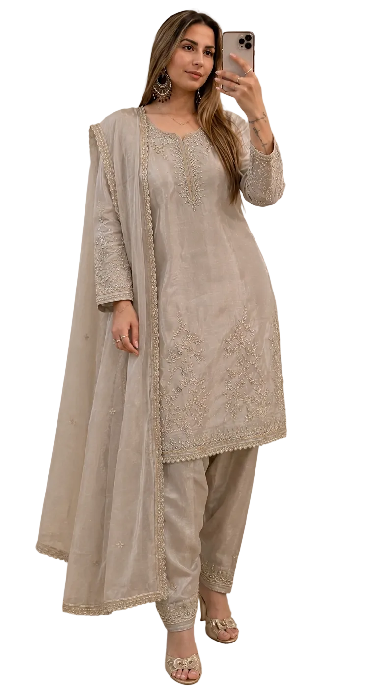 Silk&Dabka With English Colour
