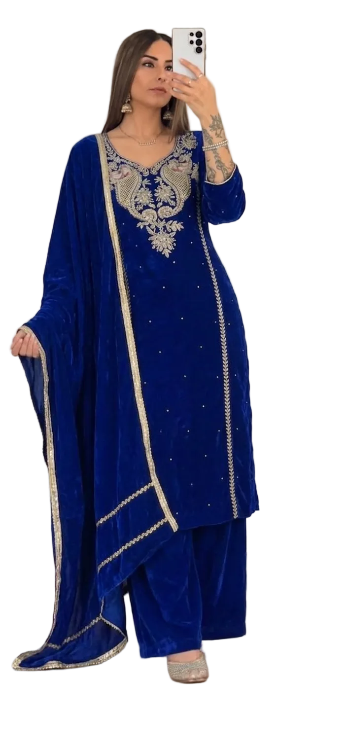 Luxurious velvet with elegant all-over style