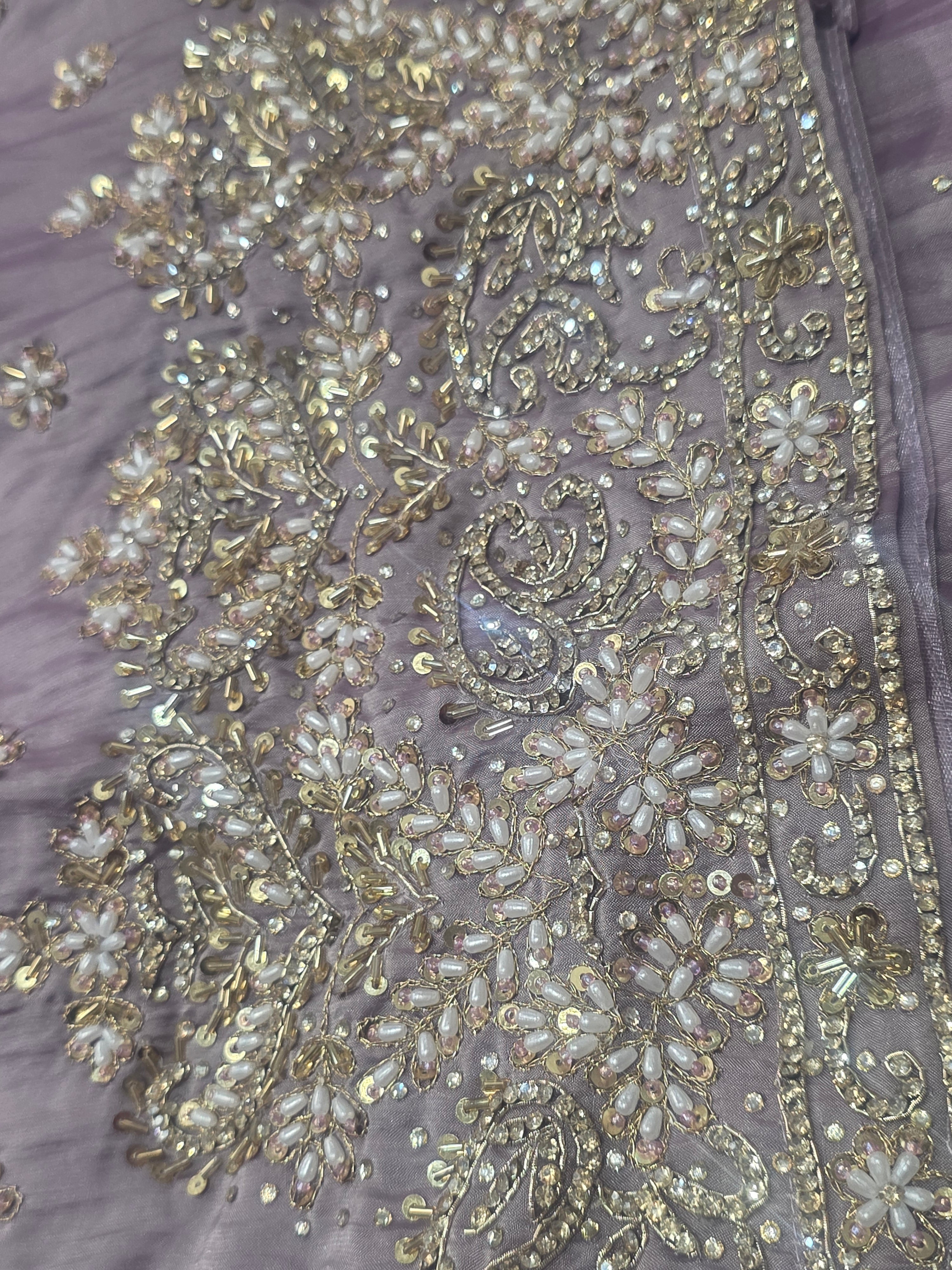 Lavender Silk Sharara