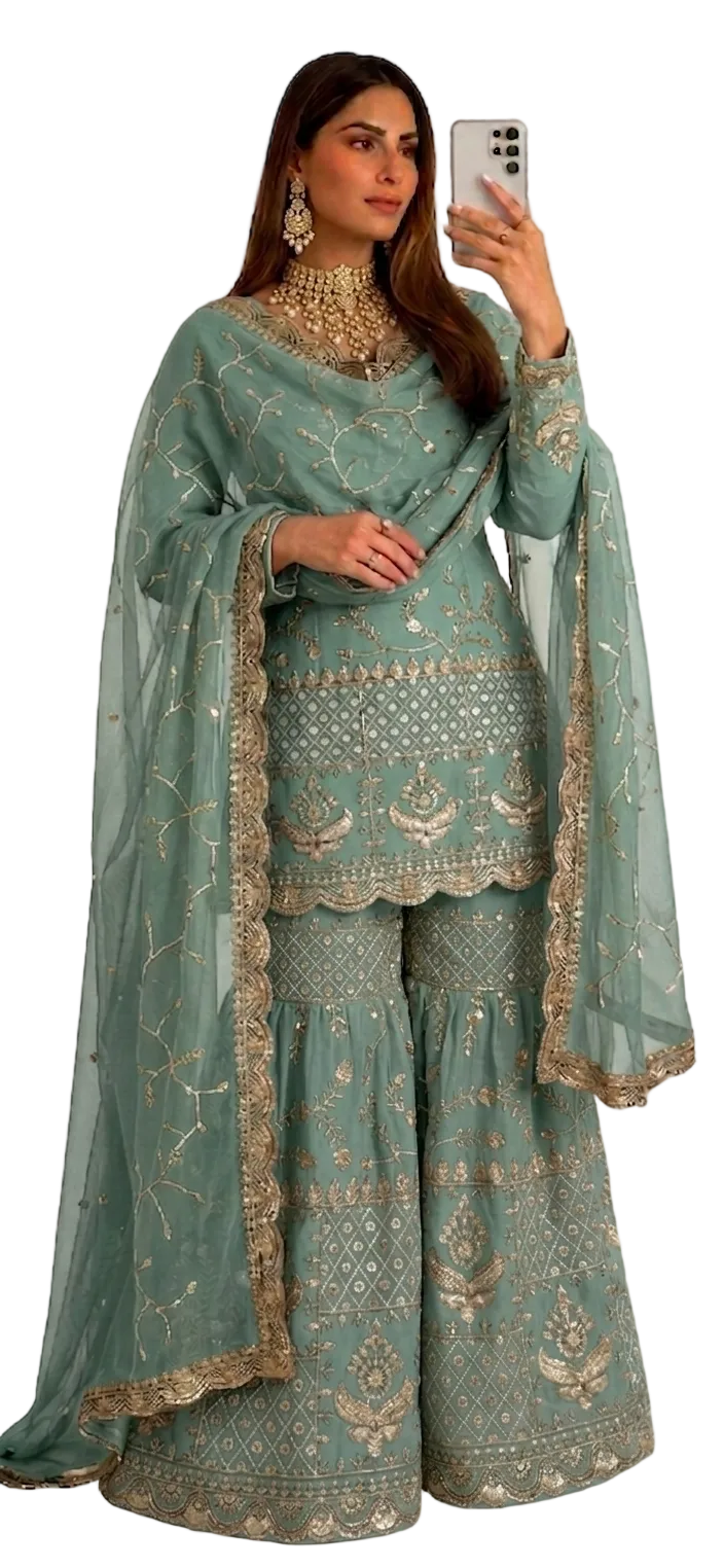 Mint Heavy Embroidered