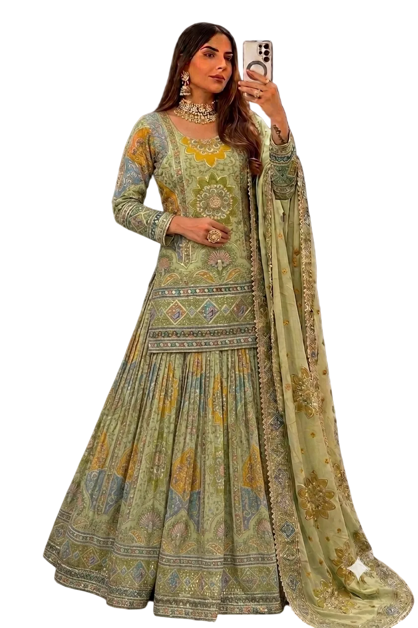 Noor-e-Pastel Lehenga