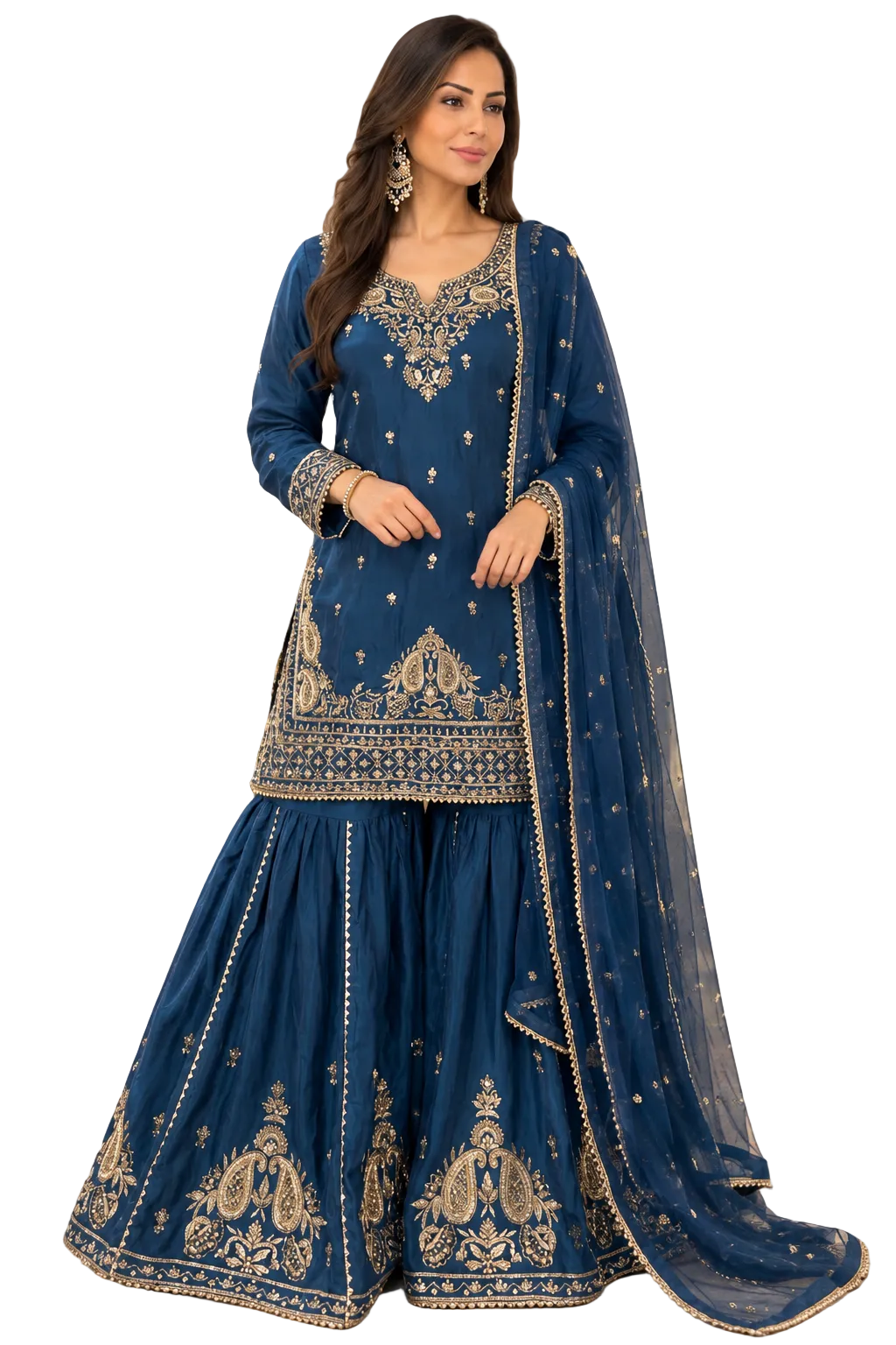 Pure Dechen Handcrafted Sharara