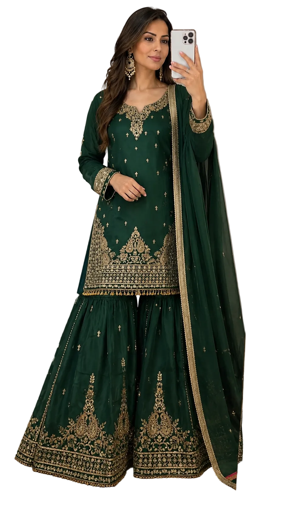 Pure Dechen Handcrafted Sharara