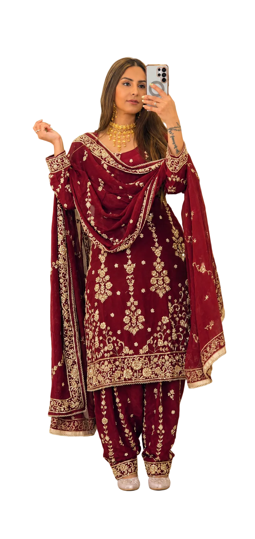 Bridal Suit Pure Fabric Dabka Work