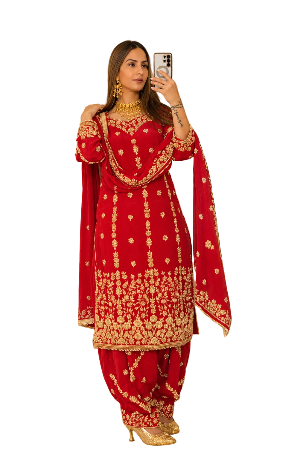 Bridal Suit Pure Fabric Dabka Work