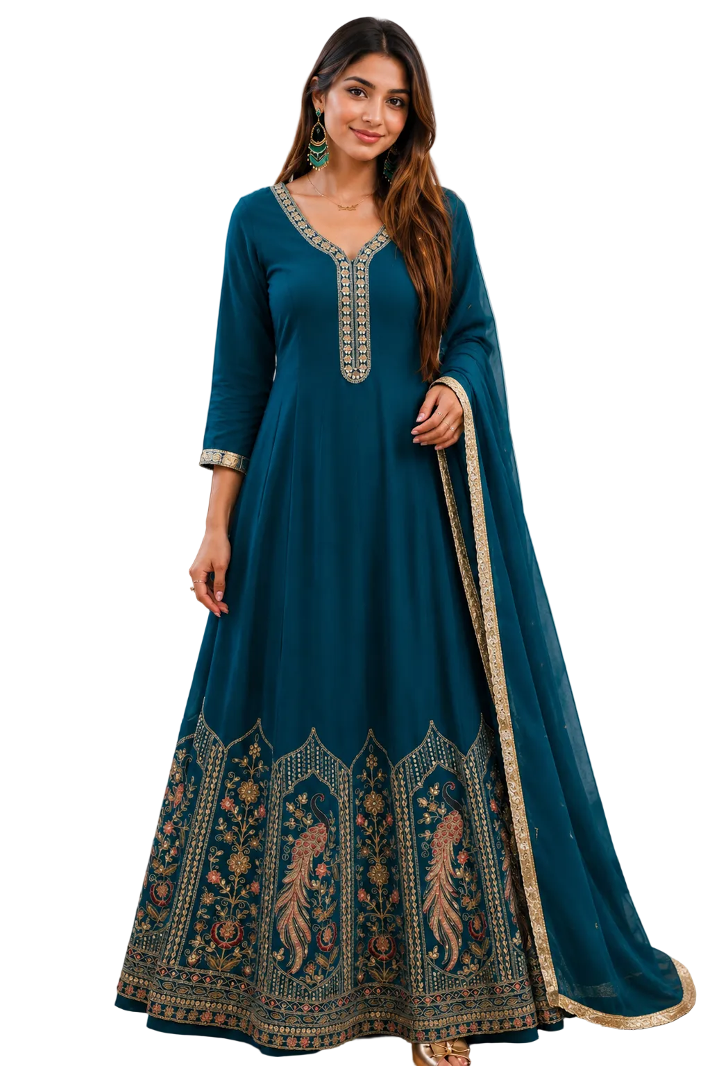 Simple Long Frock Style