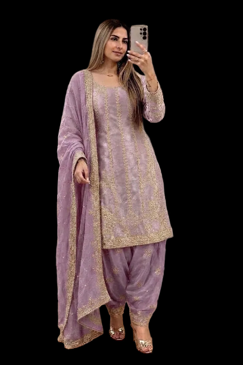Giraffe Silk Crepe Combination