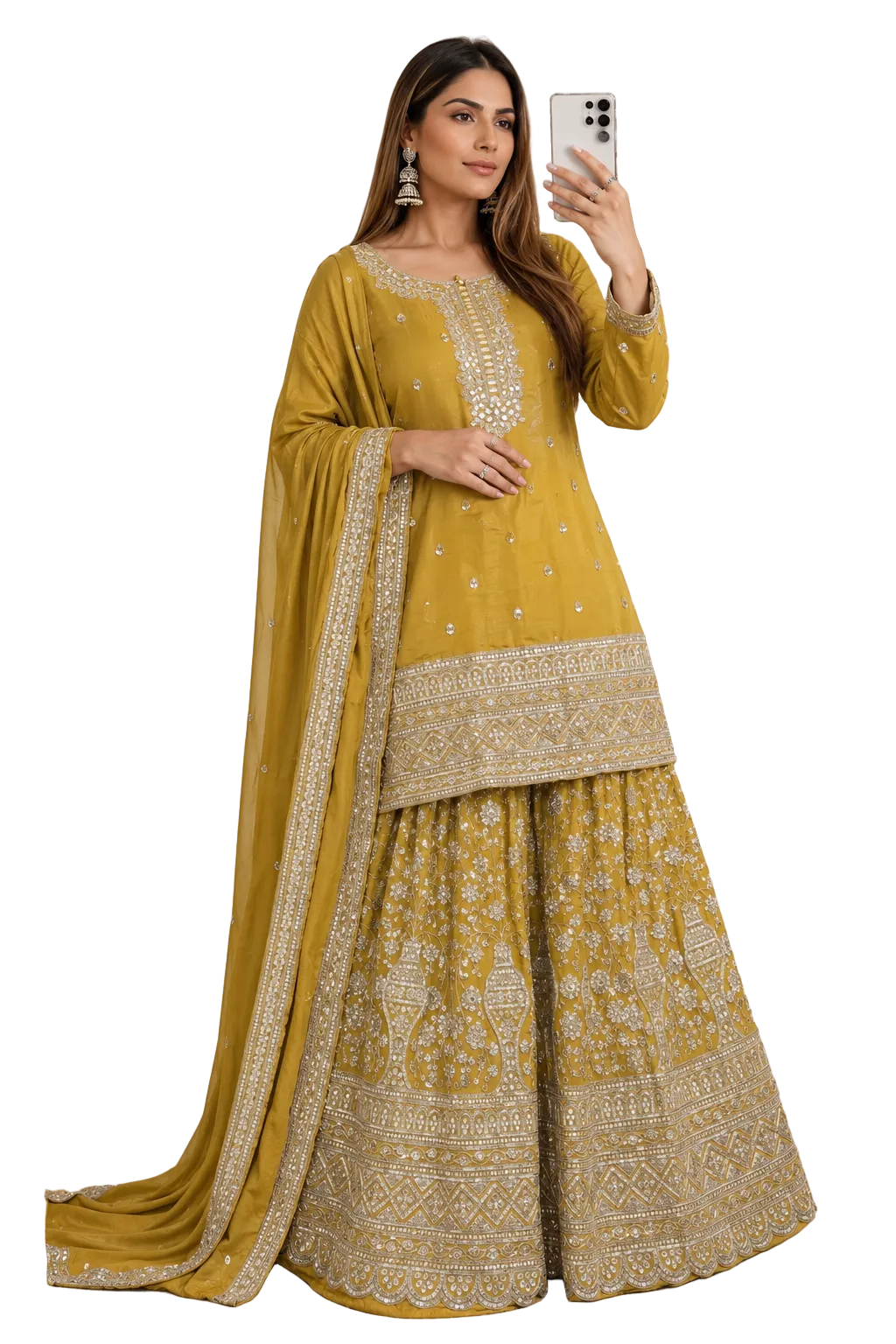 ShimmerSilk Glam Sharara