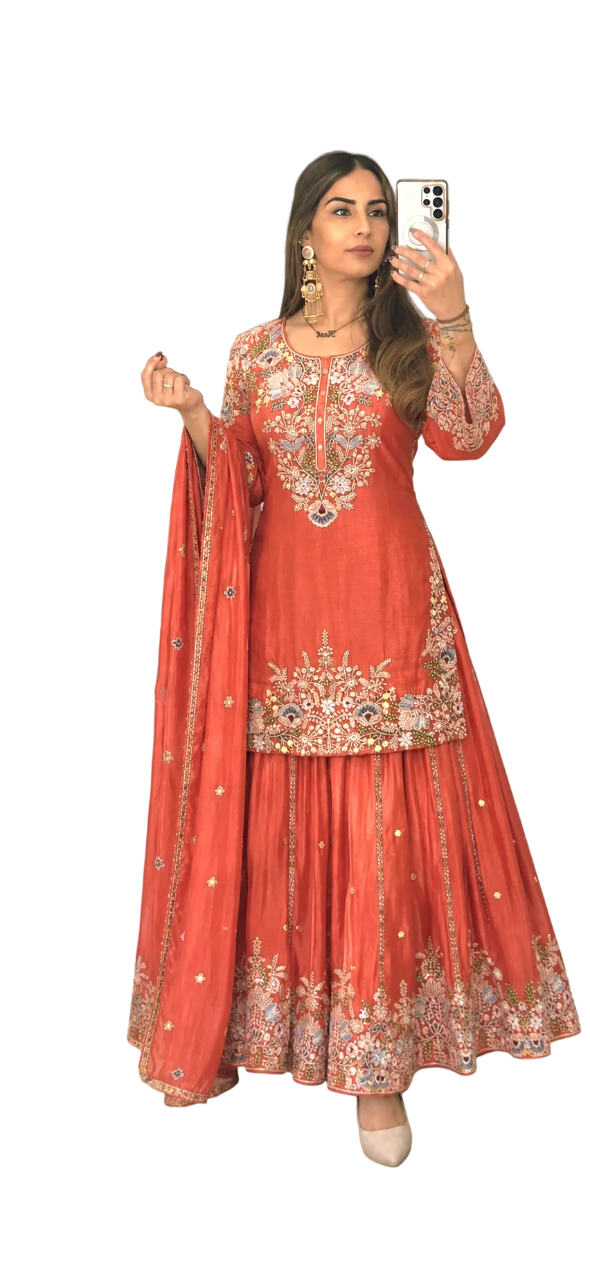 Peal&Thread Work Sharara