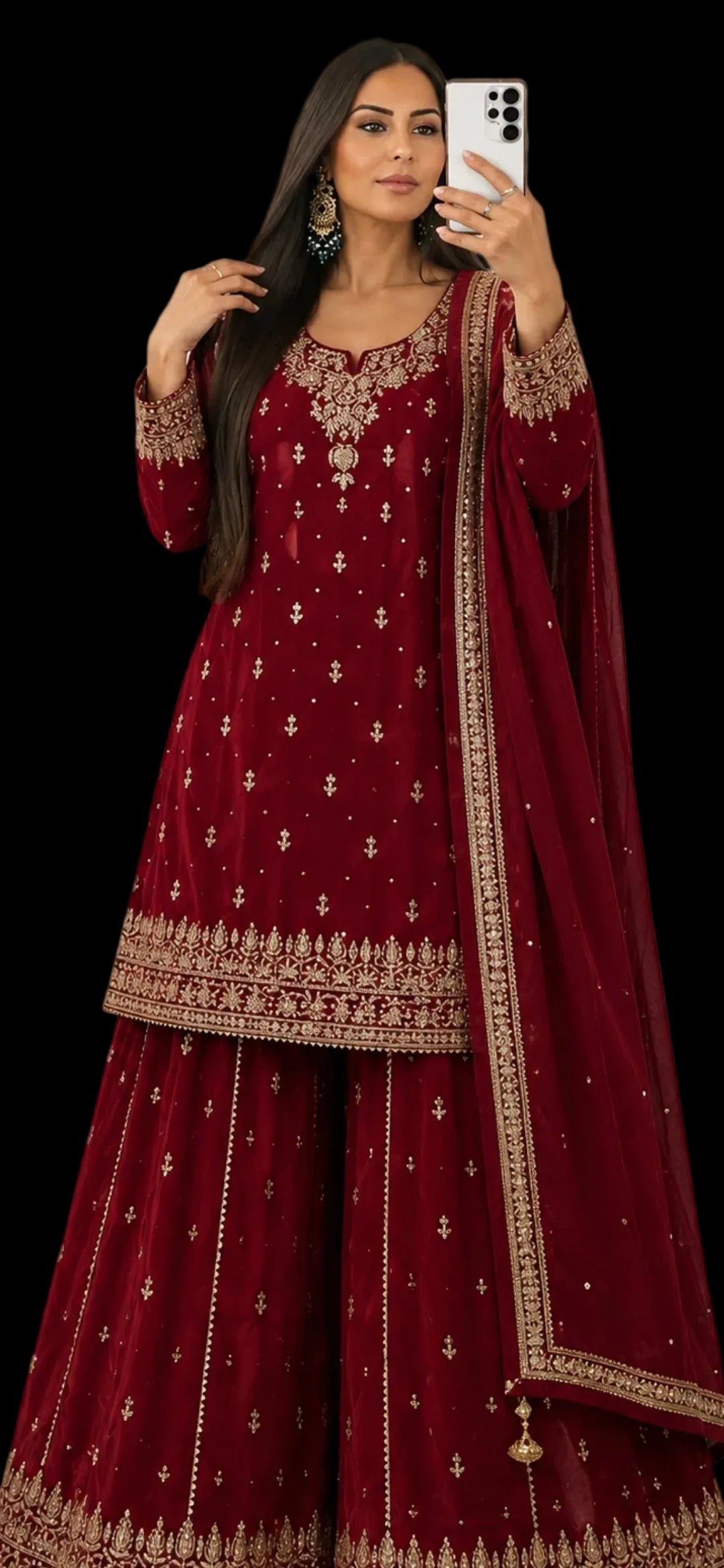 Pure Dechen Handcrafted Sharara